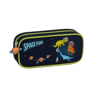 Exsport 2526334 dinosaur design 2 zippers kids pencil case