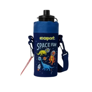Exsport 2526336 kids water bottle with dinosaur design case