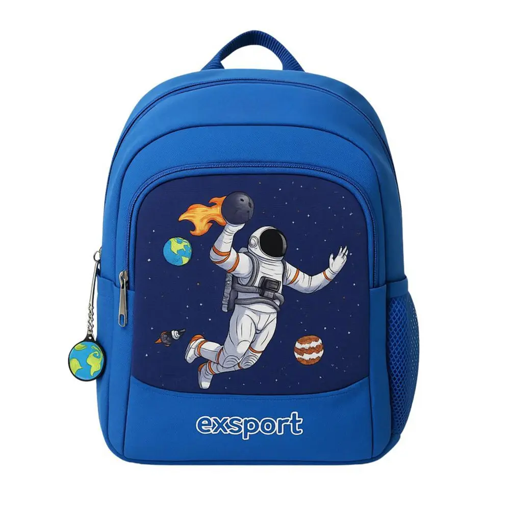 Exsport 2526343 spaceman design 2 zippers small kids backpack