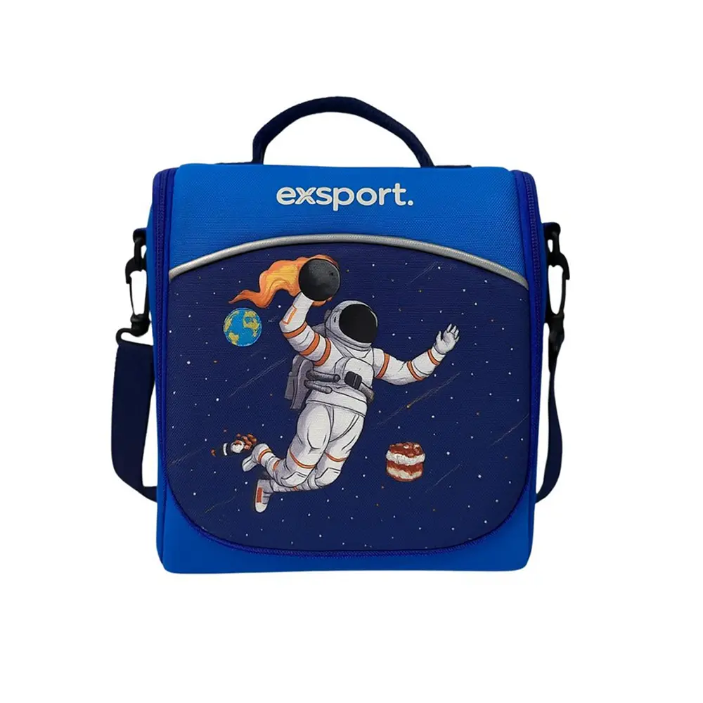 Exsport 2526345 spaceman design 1 zippers kids lunch bag