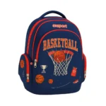 Exsport 2526351 basketball design 3 zippers large kids backpack