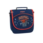 Exsport 2526355 basketball design 1 zippers kids lunch bag