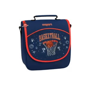 Exsport 2526355 basketball design 1 zippers kids lunch bag