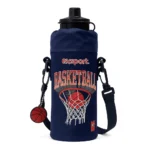 Exsport 2526356 kids water bottle with basketball design case