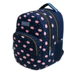 Exsport 2526400 clouds design 4 zippers navy blue backpack