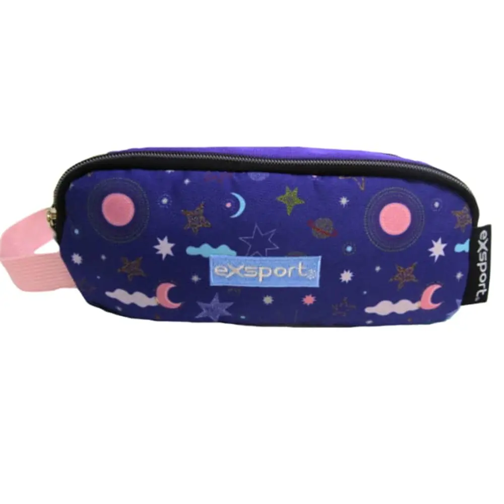 Exsport-2526402-Space-Design-3-Zippers-Purple-Pencil-Case Exsport 2526402 space design 3 zippers purple pencil case