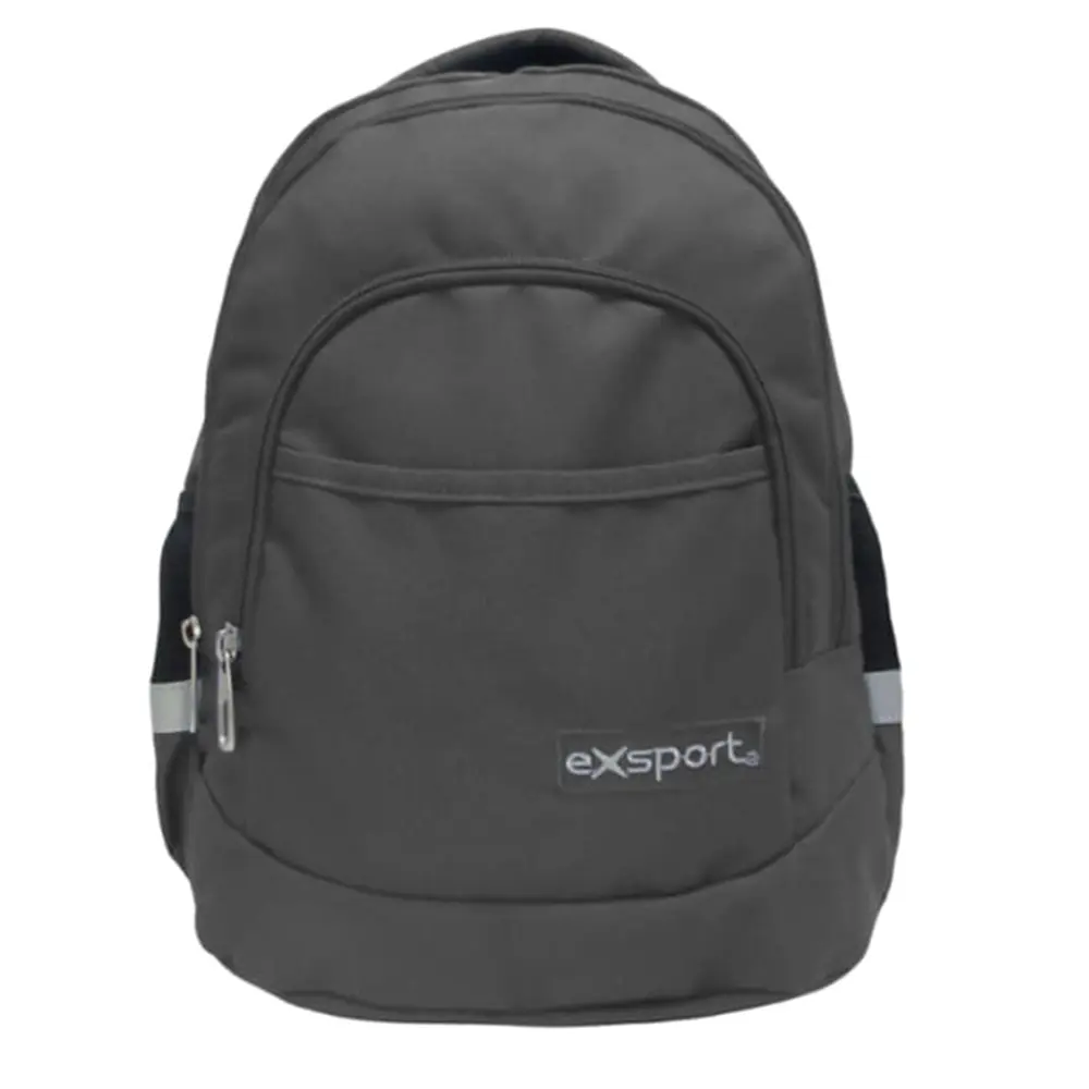 Exsport 2526503 grey 3 zipper backpack