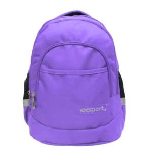 Exsport 2526503 purple 3 zipper backpack