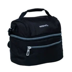 Exsport 2526505 black 2 zippers lunch bag