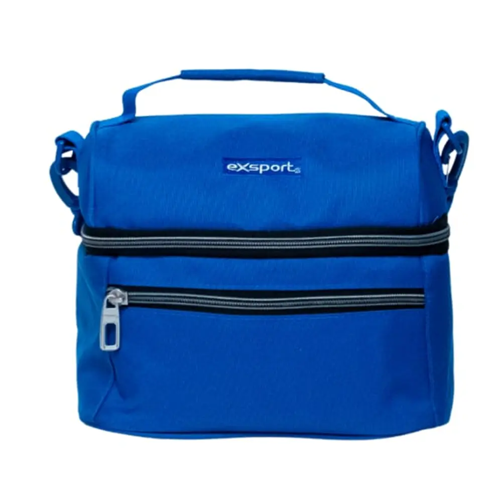 Exsport 2526505 blue 2 zippers lunch bag