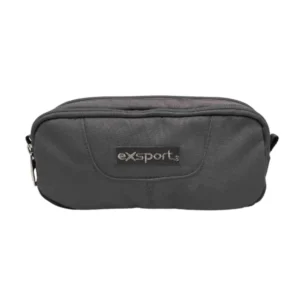 Exsport 2526507 dark grey 2 zippers pencil case