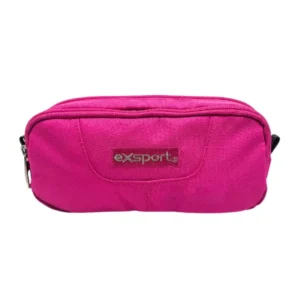 Exsport 2526507 fuchsia 2 zippers pencil case