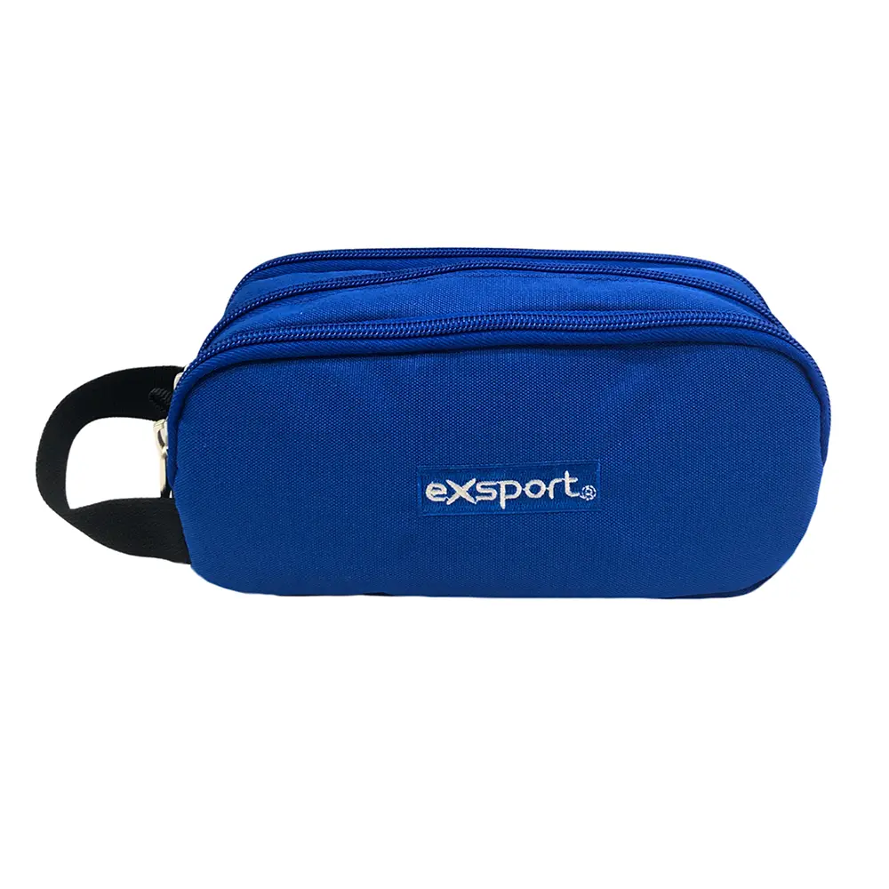 Exsport-2526508-Blue-3-Zippers-Pencil-Case Exsport 2526508 blue 3 zippers pencil case