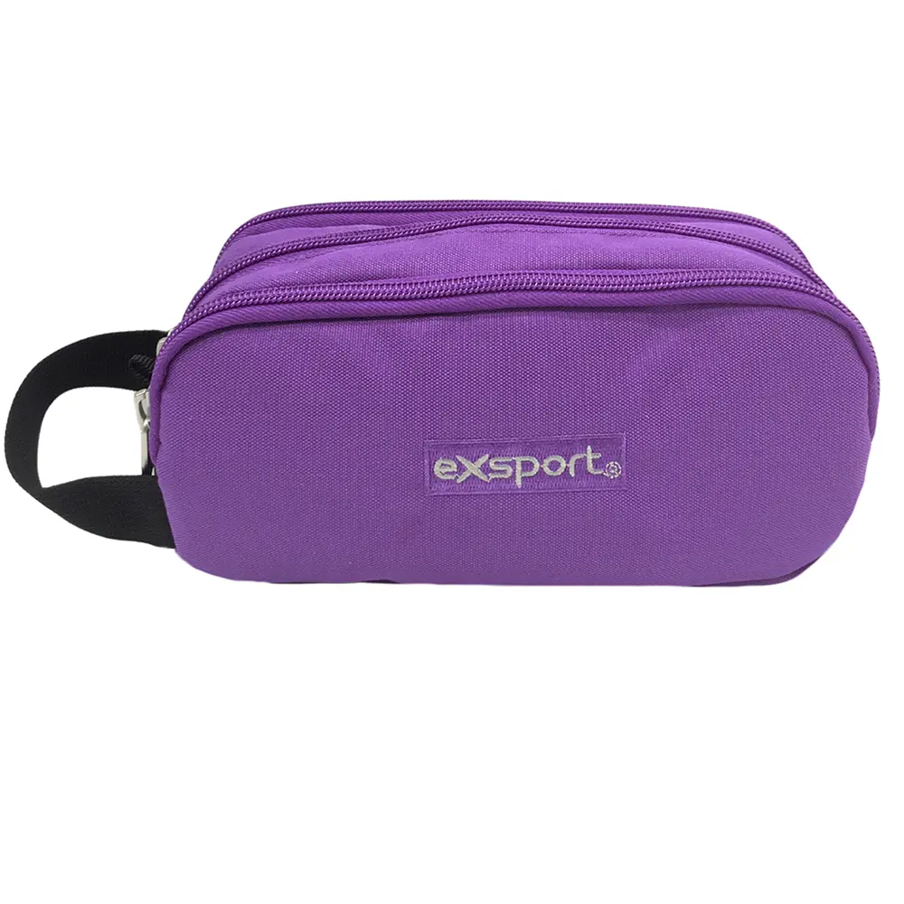 Exsport-2526508-Purple-3-Zippers-Pencil-Case Exsport 2526508 purple 3 zippers pencil case