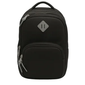 Exsport 2526551 black 4 zippers backpack
