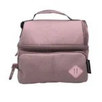 Exsport 2526552 pink 2 zipper pencil case with front pocket