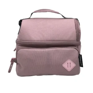 Exsport 2526552 pink 2 zipper pencil case with front pocket