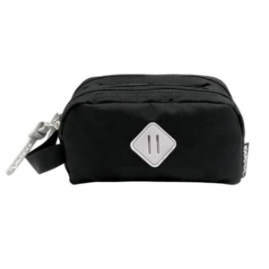 Exsport 2526553 black 2 zippers pencil case or travel pouch