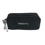 Exsport 2526554 black 2 zippers pencil case