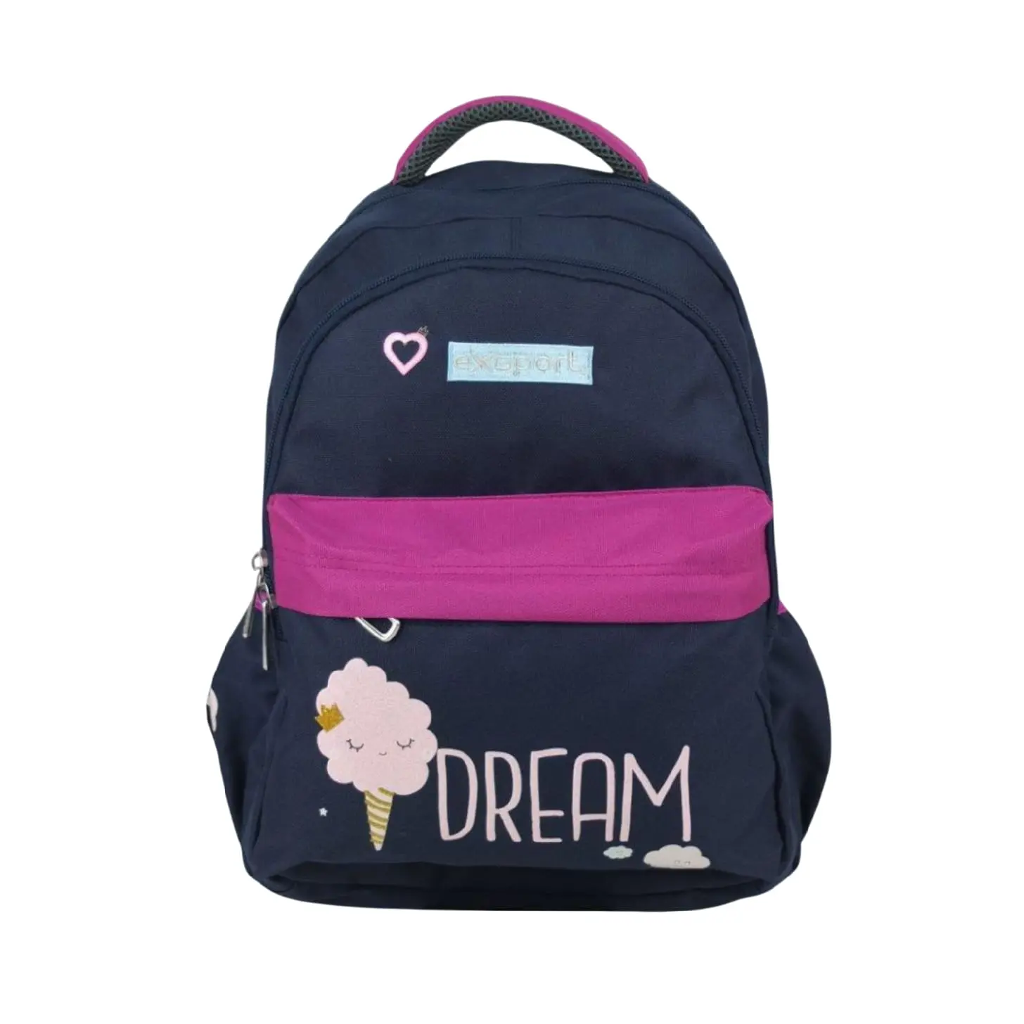 Exsport 2526556 ice cream design 3 zippers small backpack