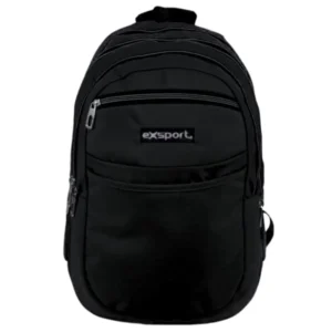 Exsport 2526571 black 4 zippers detachable 2in1 backpack