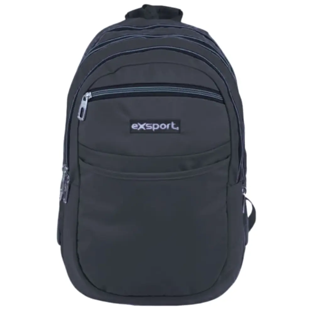 Exsport 2526571 dark grey 4 zippers detachable 2in1 backpack