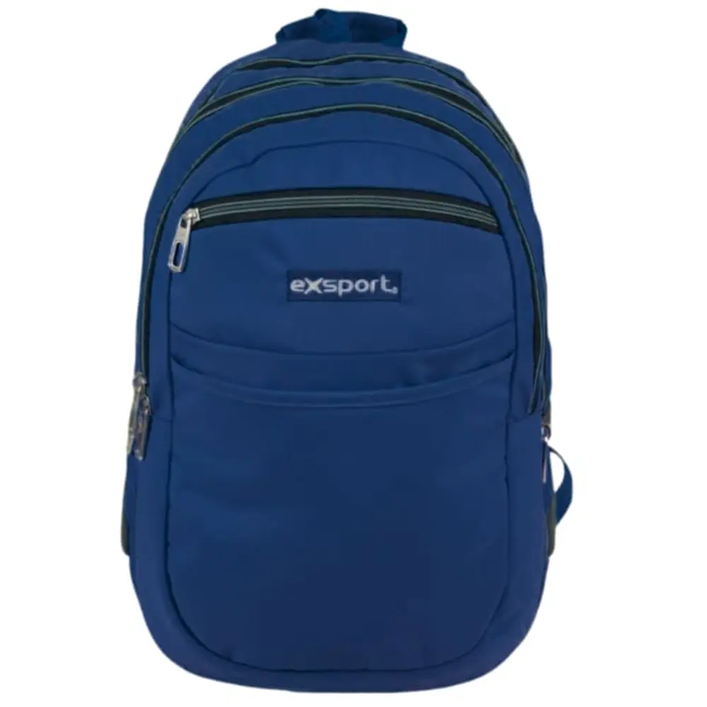 Exsport 2526571 navy blue 4 zippers detachable 2in1 backpack