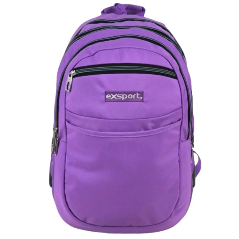 Exsport 2526571 purple 4 zippers detachable 2in1 backpack