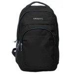 Exsport 2526572 black 4 zippers backpack