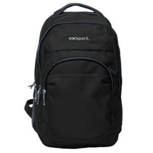 Exsport 2526572 black 4 zippers backpack