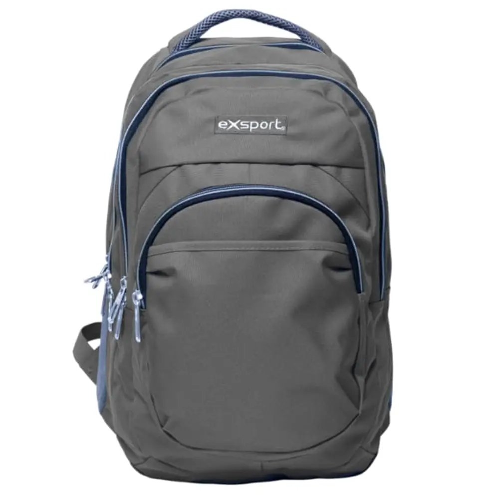 Exsport 2526572 dark grey 4 zippers backpack
