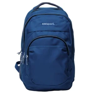 Exsport 2526572 navy blue 4 zippers backpack