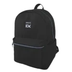 Exsport 2526574 black 2 zippers backpack