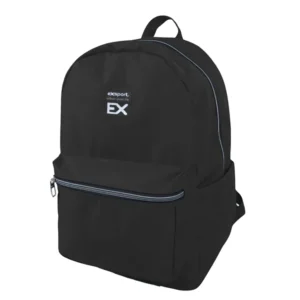 Exsport 2526574 black 2 zippers backpack