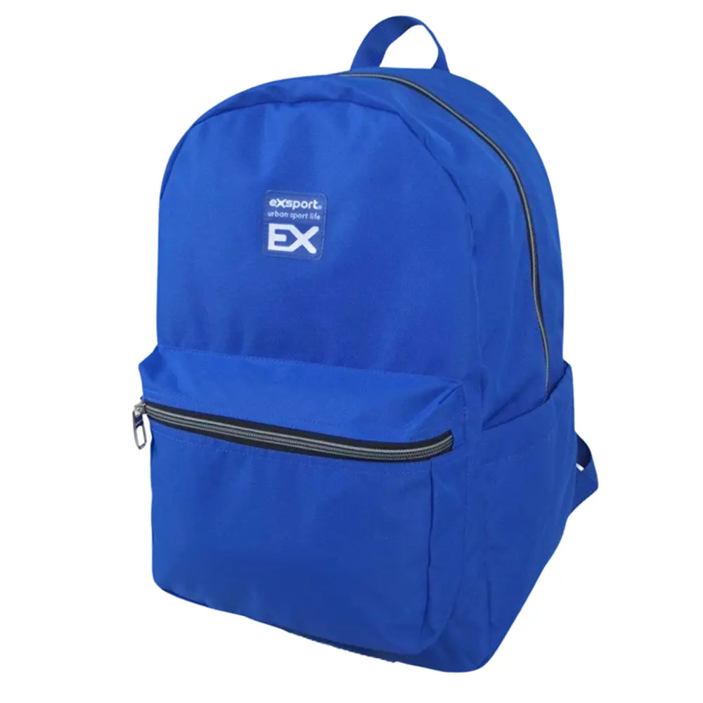 Exsport 2526574 blue 2 zippers backpack