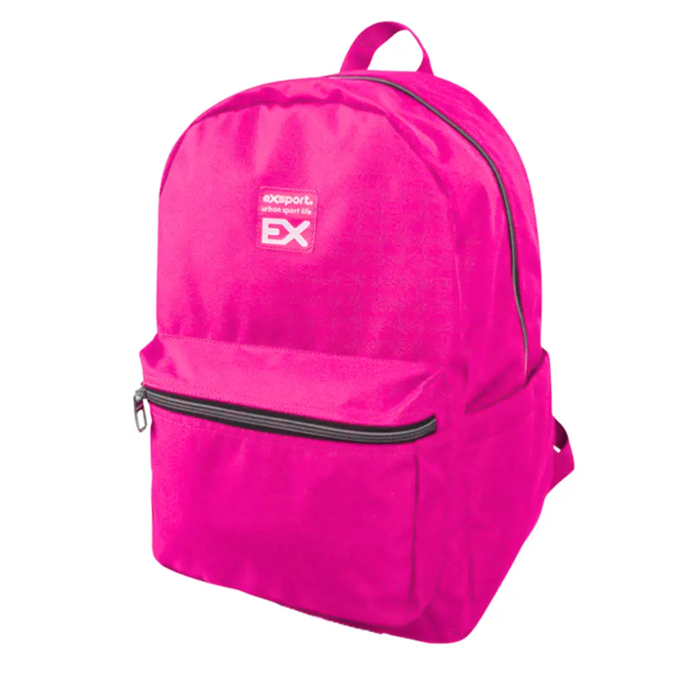 Exsport 2526574 fuchsia 2 zippers backpack