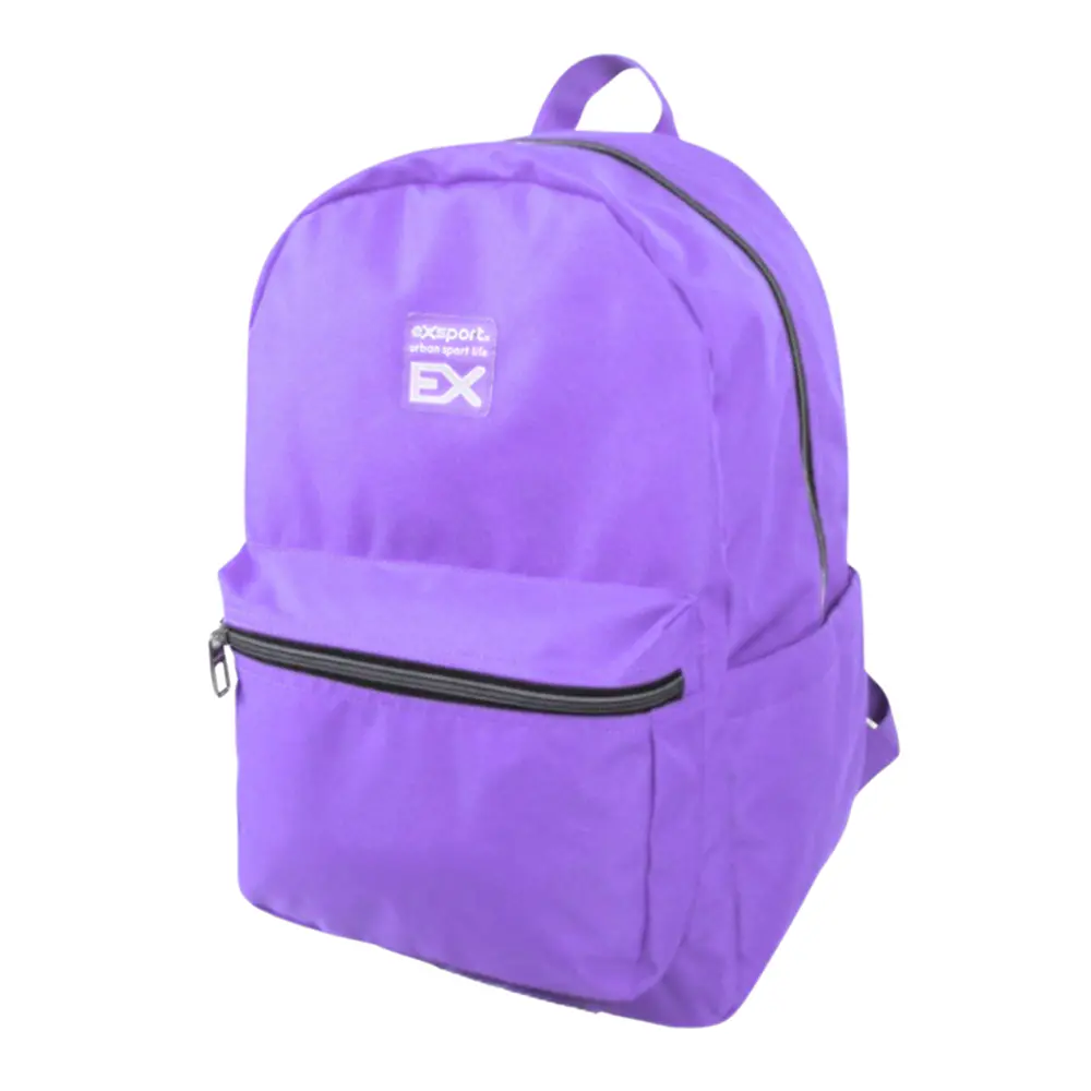 Exsport 2526574 purple 2 zippers backpack