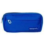 Exsport 2526577 blue 2 zippers pencil case with front zipper