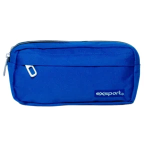 Exsport 2526577 blue 2 zippers pencil case with front zipper