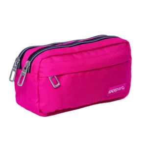 Exsport 2526577 fuchsia 2 zippers pencil case with front zipper