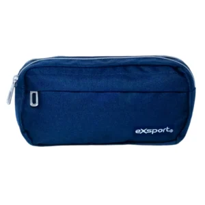 Exsport 2526577 navy blue 2 zippers pencil case with front zipper