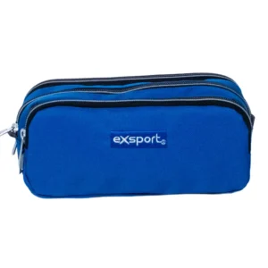 Exsport 2526578 blue 3 zippers pencil case