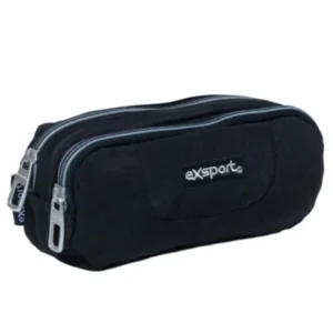 Exsport 2526580 black 2 zippers pencil case