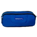 Exsport 2526580 blue 2 zippers pencil case