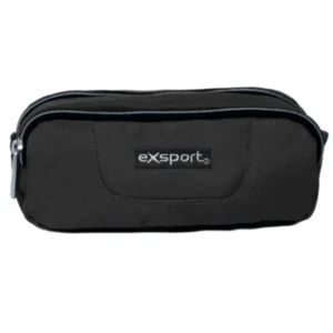 Exsport 2526580 dark grey 2 zippers pencil case
