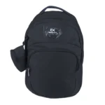 Exsport 2526601 black 4 zippers backpack