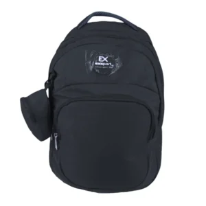 Exsport 2526601 black 4 zippers backpack