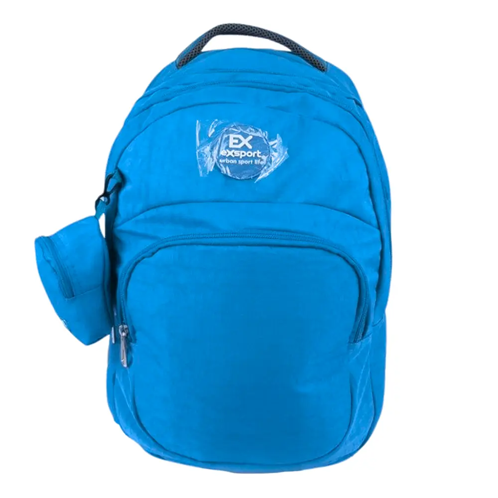 Exsport 2526601 blue 4 zippers backpack
