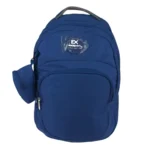 Exsport 2526601 navy blue 4 zippers backpack