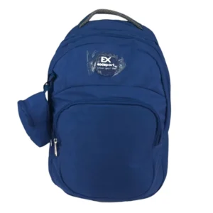 Exsport 2526601 navy blue 4 zippers backpack